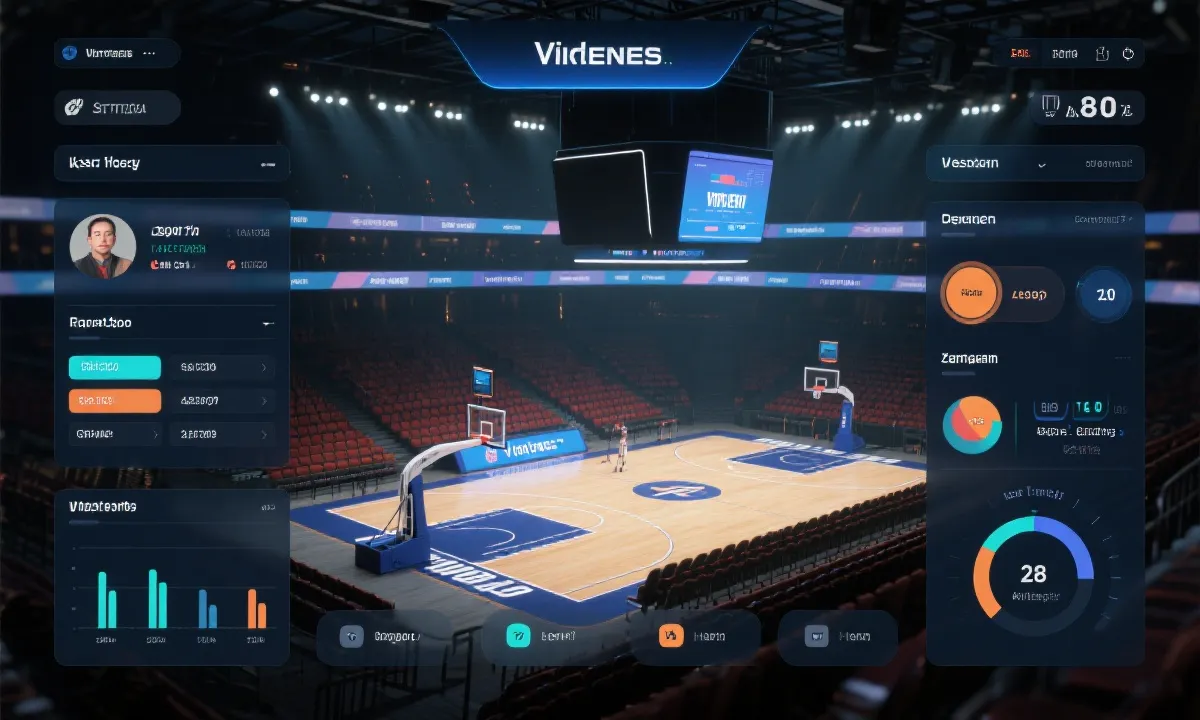 虚拟篮球规则与界面示意图