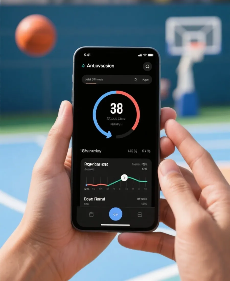 虚拟篮球APP与规则分析界面